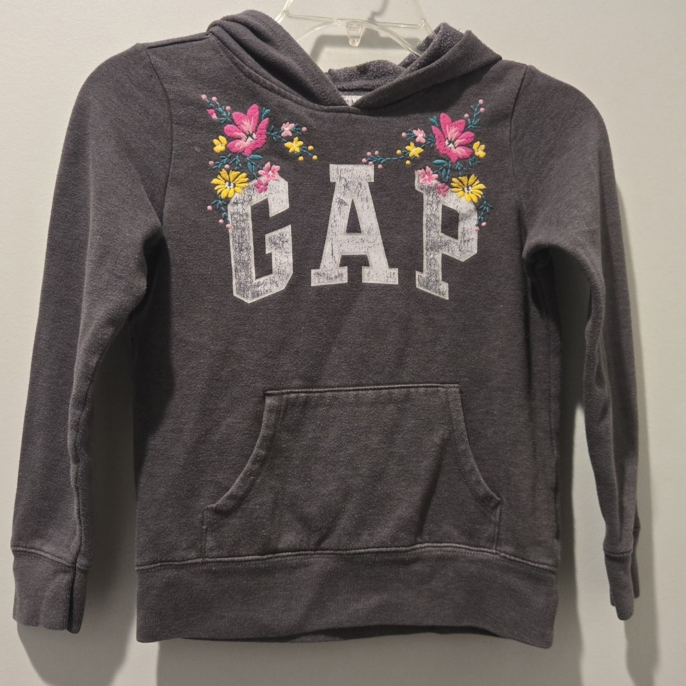 Gap Kids Girls‎ Floral Gray Hoodie Size M(8)